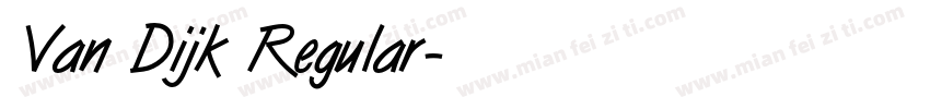 Van Dijk Regular字体转换